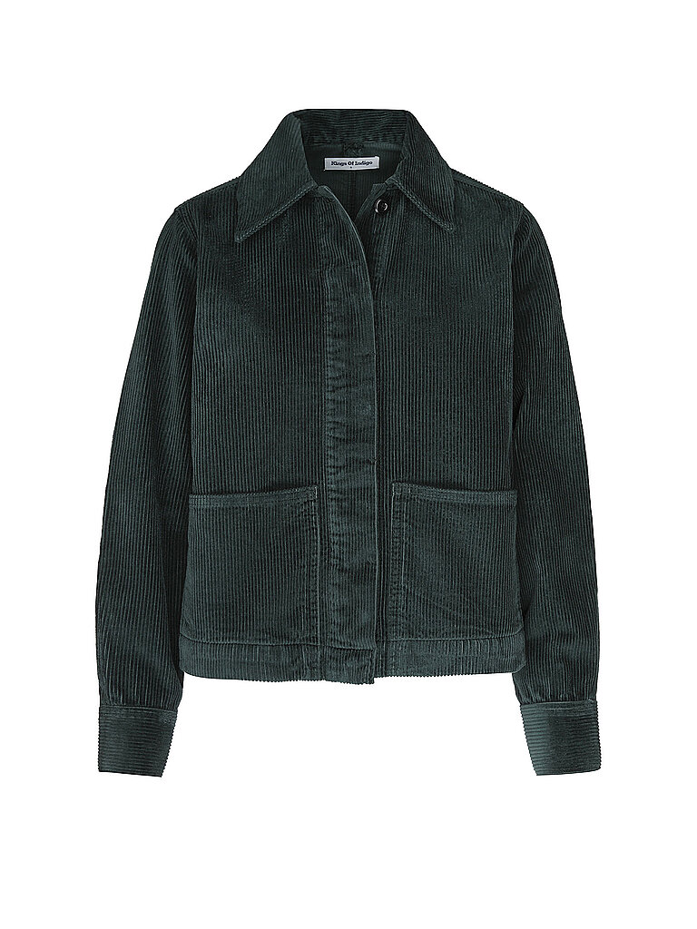 KINGS OF INDIGO Cordjacke OTA dunkelgrün | XS
