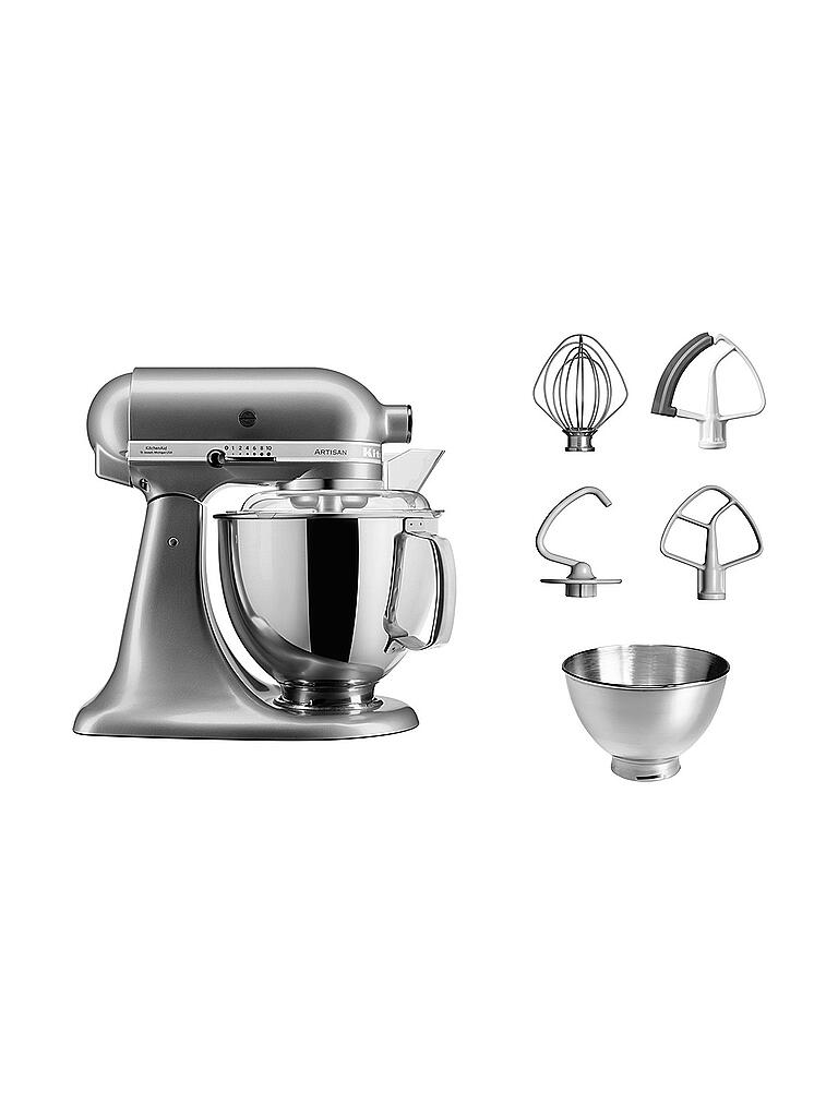KITCHENAID | Küchenmaschine Artisan 175 4,8l 300 Watt 5KSM175PSECU (Kontur Silber) | silber