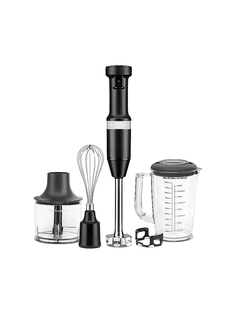 KITCHENAID | Stabmixer mit Zubehör 5KHBV83EBM Matt Schwarz | schwarz