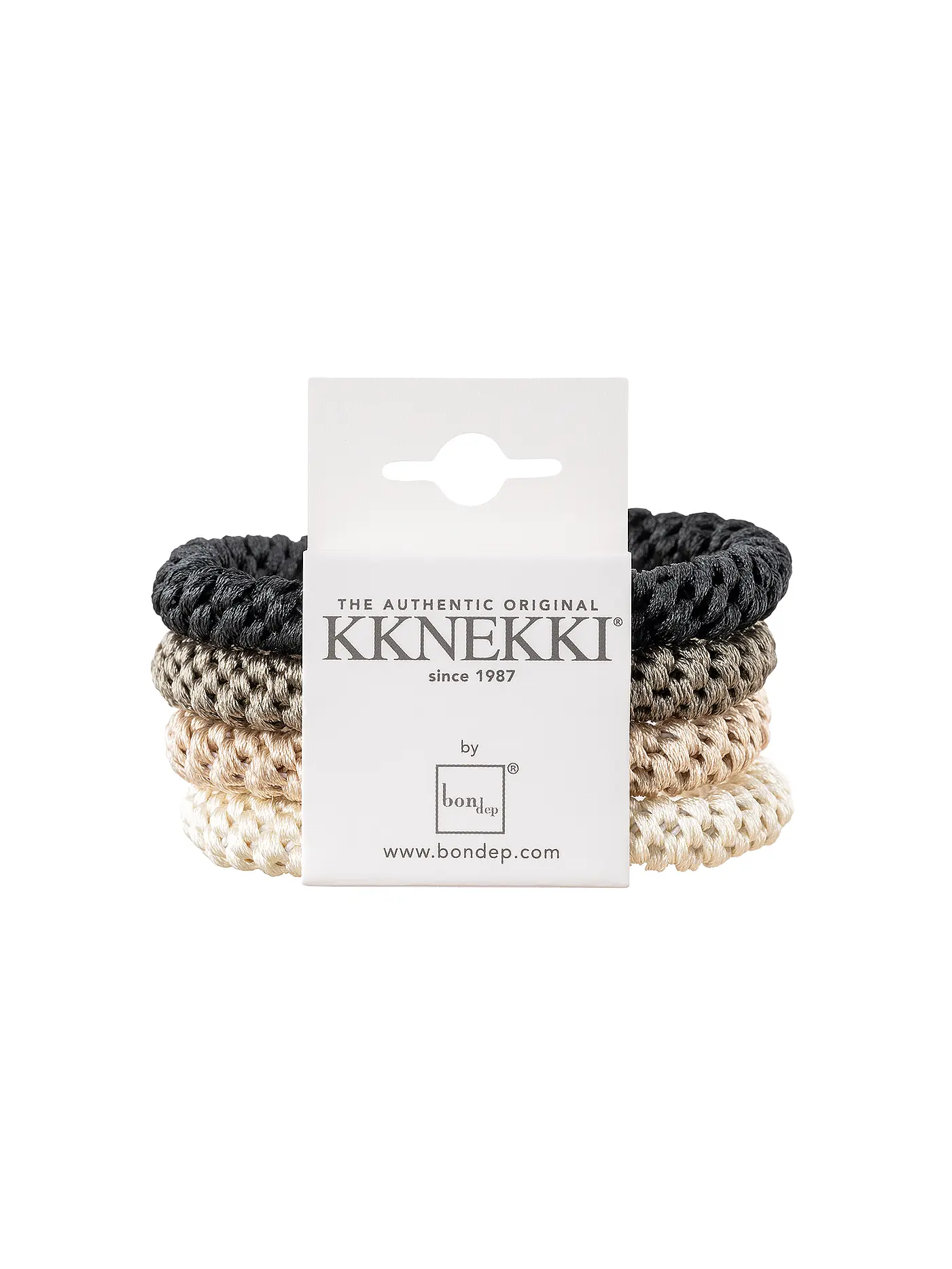 KKNEKKI | Haargummi 4er Pkg BUNDLE 20 | schwarz