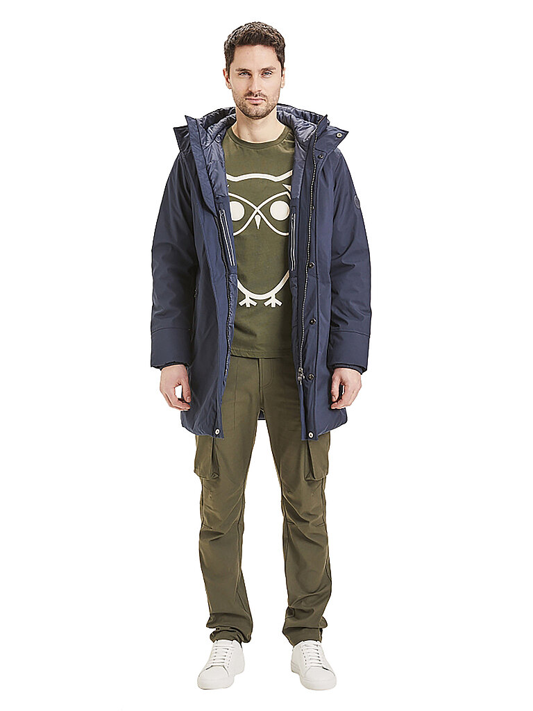 KNOWLEDGE COTTON APPAREL Softshell Parka blau | L