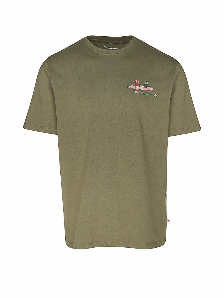 KNOWLEDGE COTTON APPAREL T-Shirt TEE KAJAK olive | S