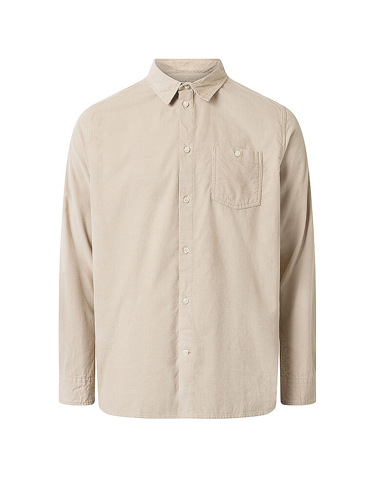 KNOWLEDGE COTTON APPAREL Cordhemd Regular Fit beige | S