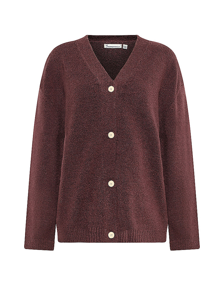 KNOWLEDGE COTTON APPAREL Cardigan dunkelrot | L