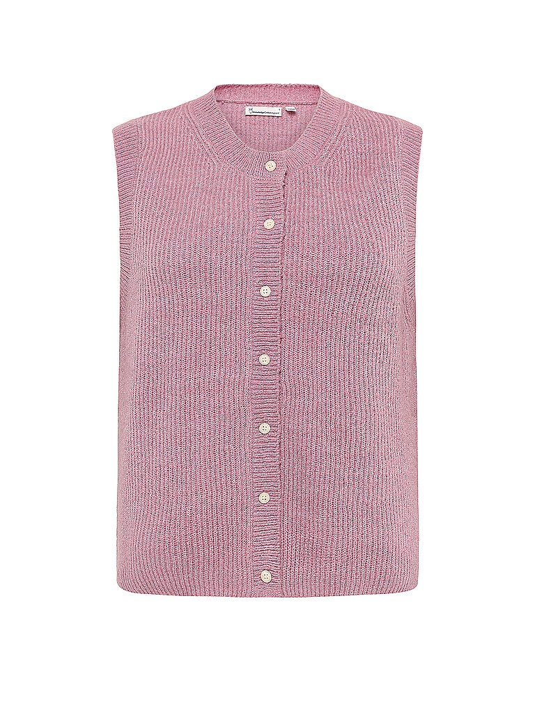 KNOWLEDGE COTTON APPAREL Strickgilet rosa | XS