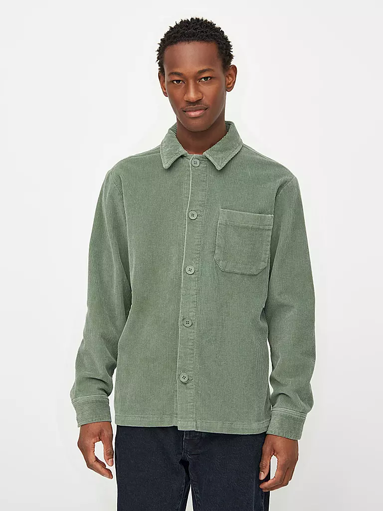 KNOWLEDGE COTTON APPAREL | Cord Overshirt | grün