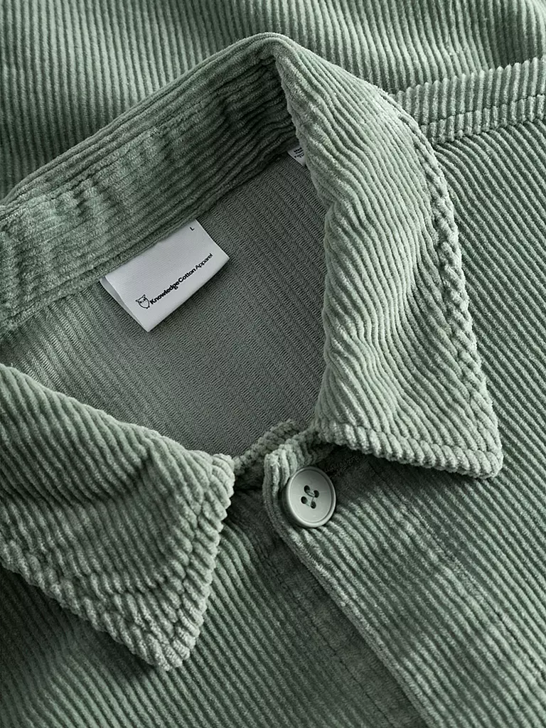 KNOWLEDGE COTTON APPAREL | Cord Overshirt | grün