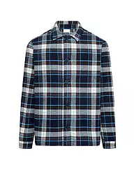KNOWLEDGE COTTON APPAREL | Flanell Overshirt Regular Fit | Blau