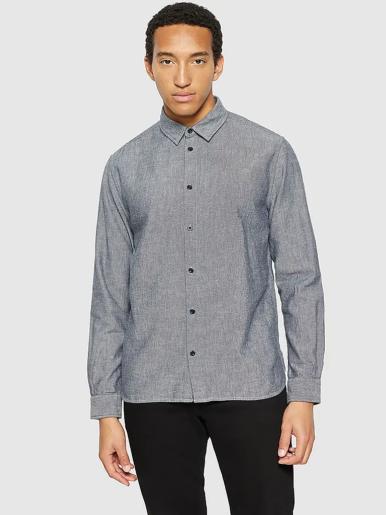 KNOWLEDGE COTTON APPAREL | Flanellehemd Regular Fit  | blau