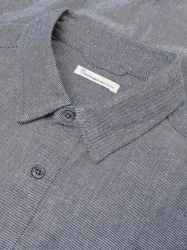 KNOWLEDGE COTTON APPAREL | Flanellehemd Regular Fit  | blau