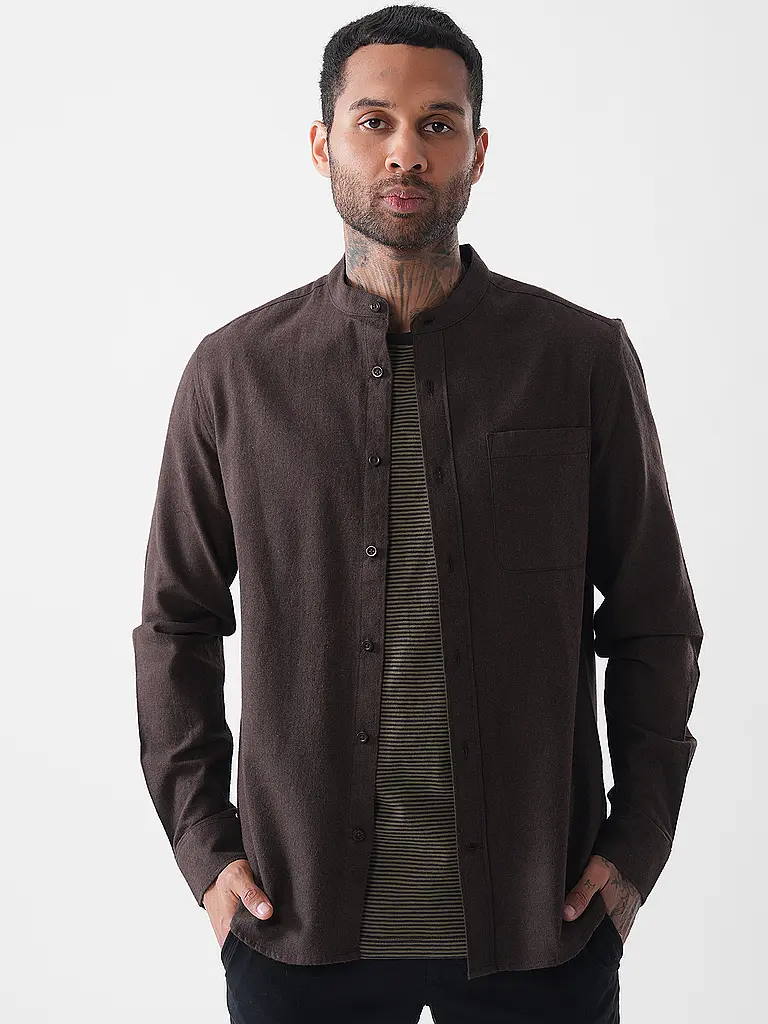 KNOWLEDGE COTTON APPAREL | Flanellhemd  | braun