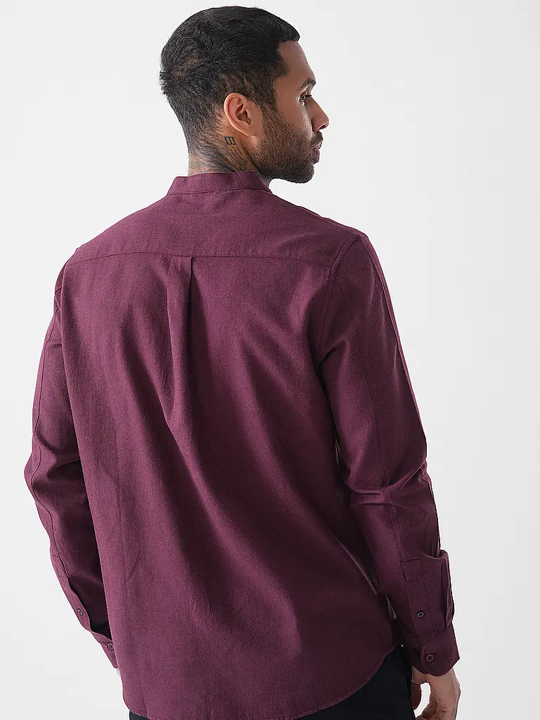 KNOWLEDGE COTTON APPAREL | Flanellhemd  | dunkelrot