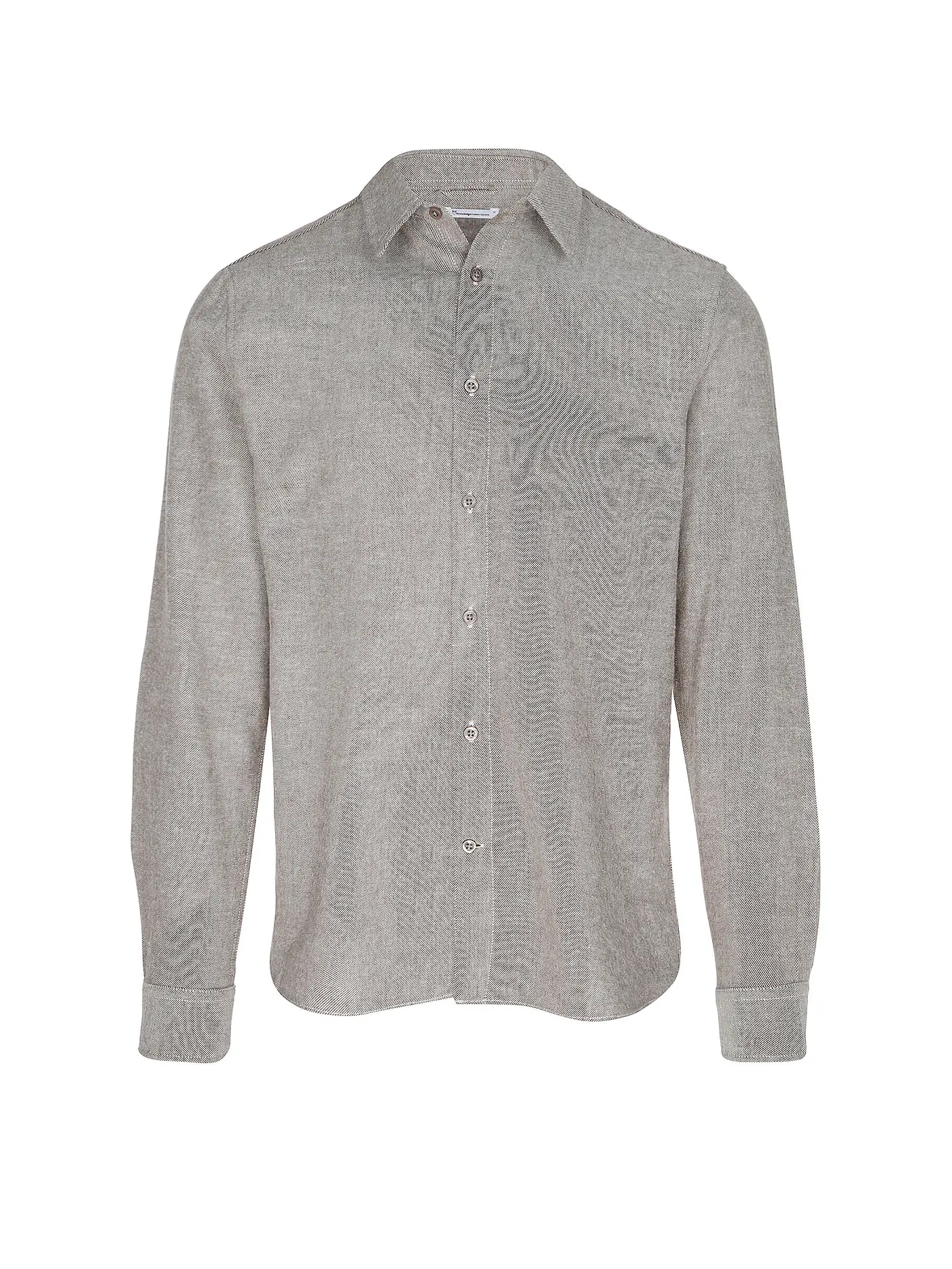 KNOWLEDGE COTTON APPAREL | Flanellhemd Slim Fit | hellgrau