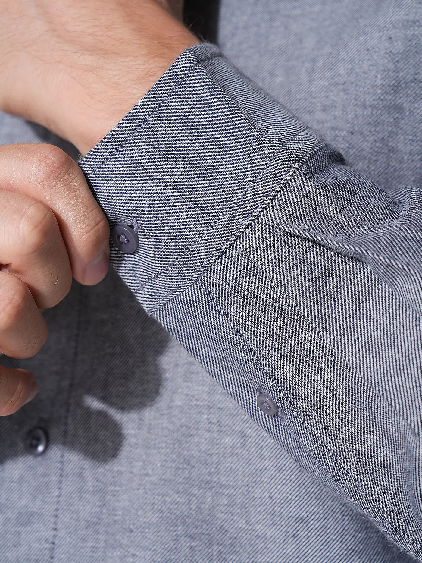KNOWLEDGE COTTON APPAREL | Flanellhemd Slim Fit | grau