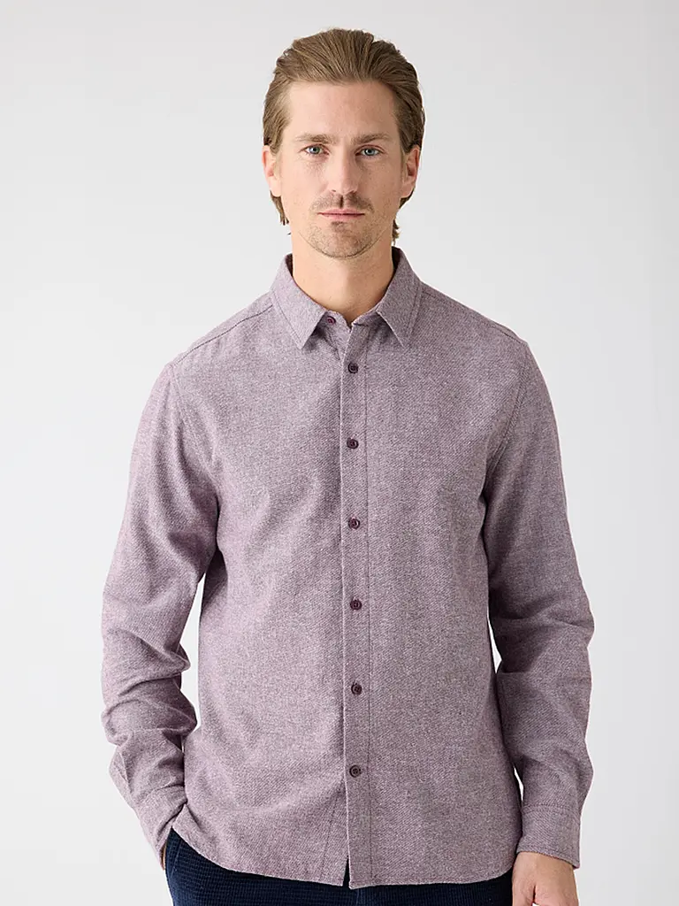 KNOWLEDGE COTTON APPAREL | Hemd Regular Fit  | dunkelrot