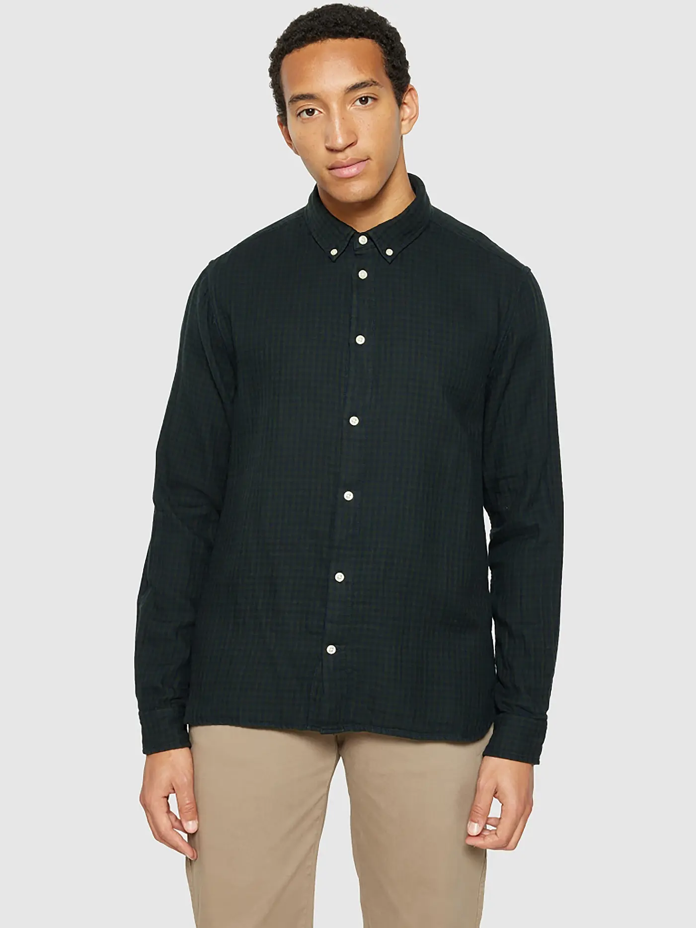KNOWLEDGE COTTON APPAREL | Hemd Regular Fit  | grün