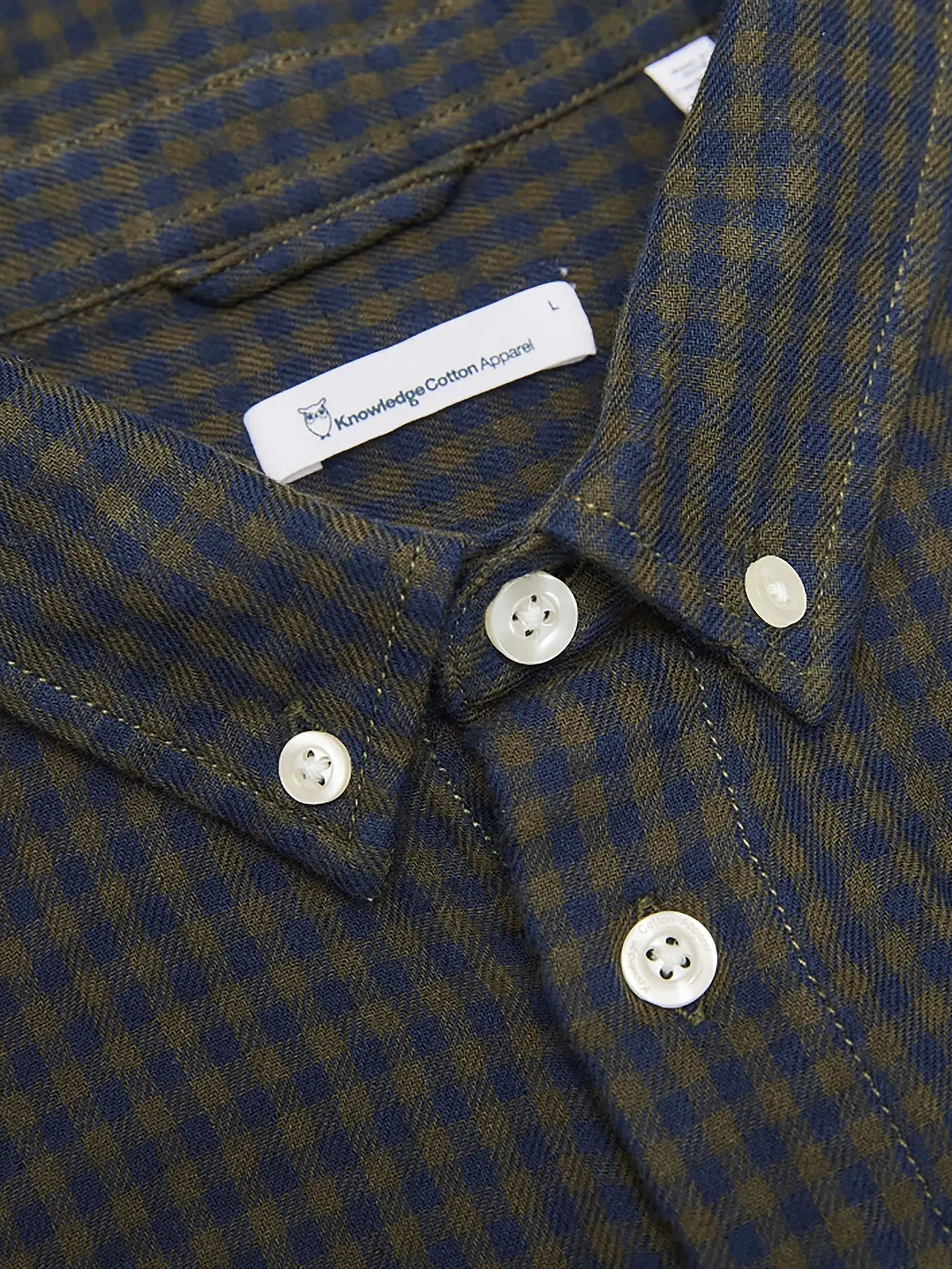 KNOWLEDGE COTTON APPAREL | Hemd Regular Fit  | grün