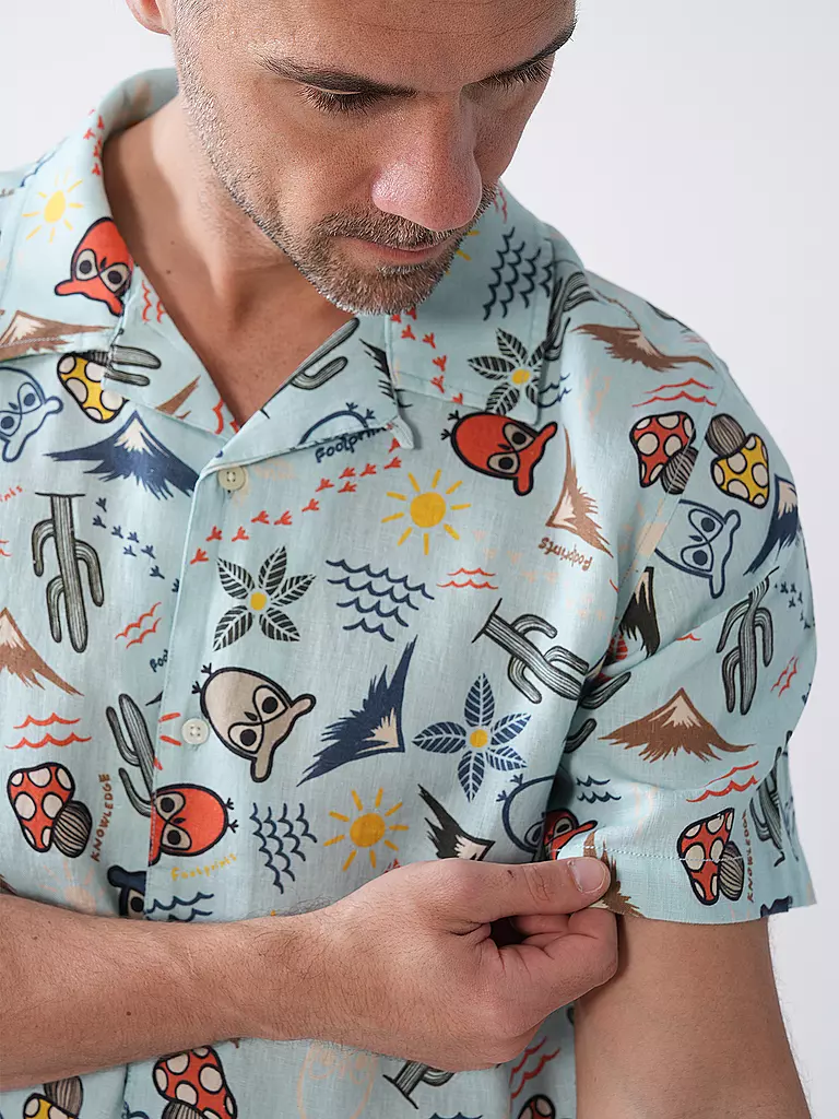 KNOWLEDGE COTTON APPAREL | Hemd Regular Fit | türkis