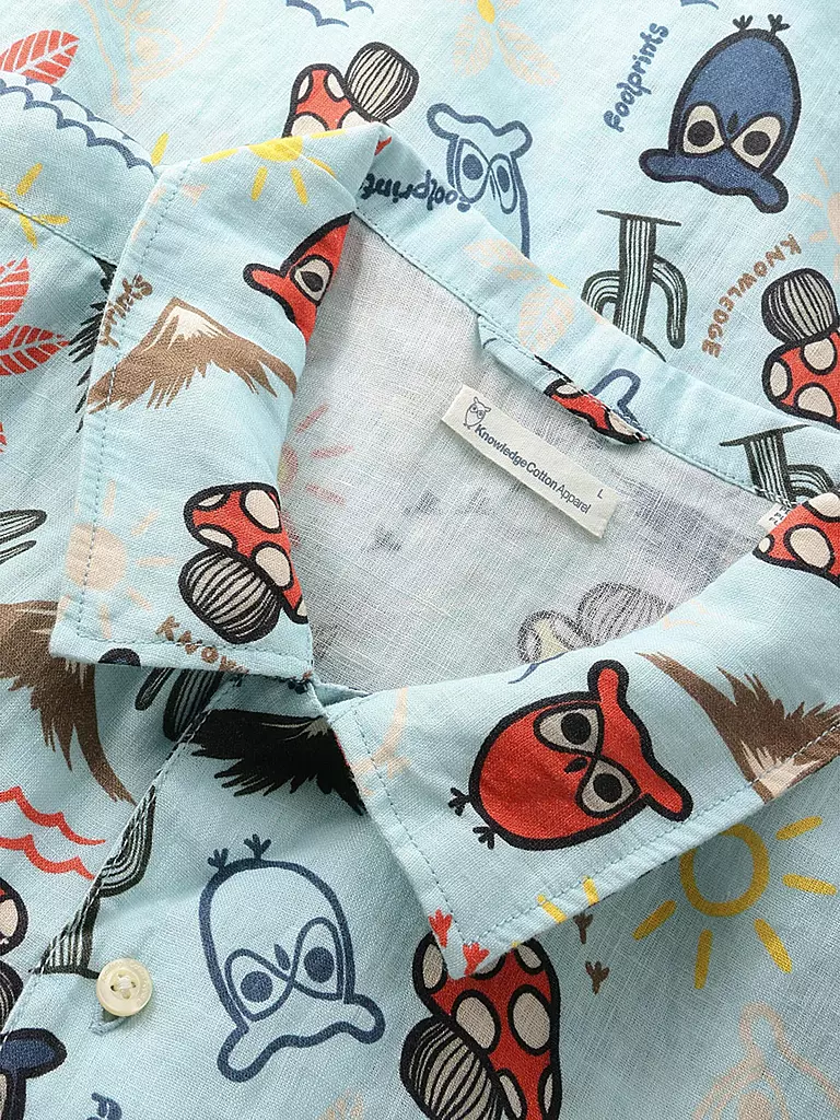 KNOWLEDGE COTTON APPAREL | Hemd Regular Fit | türkis
