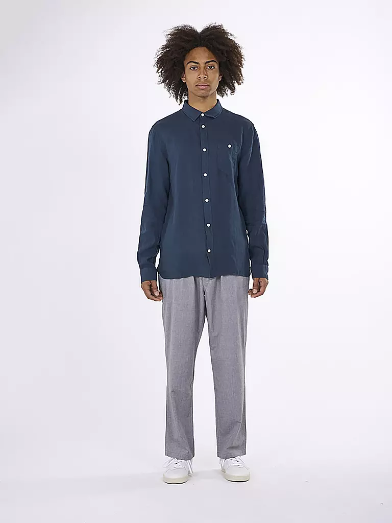 KNOWLEDGE COTTON APPAREL | Leinenhemd  Regular Fit  | blau