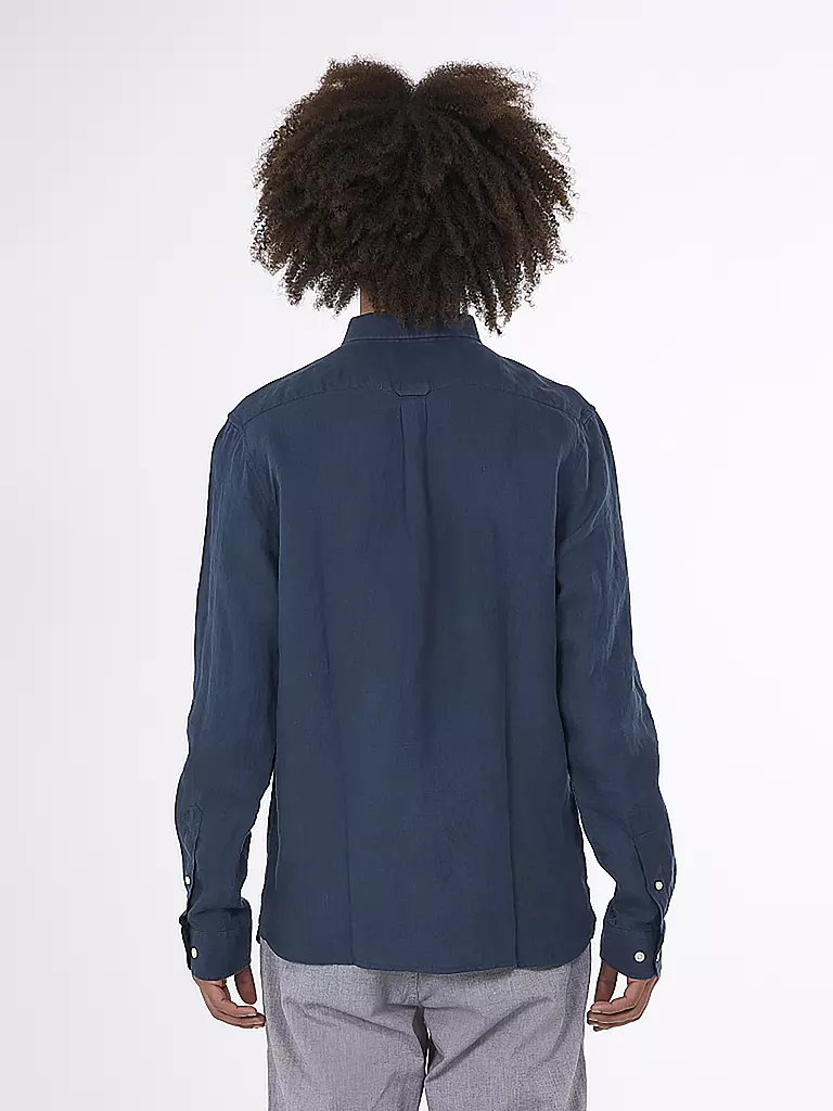 KNOWLEDGE COTTON APPAREL | Leinenhemd  Regular Fit  | blau