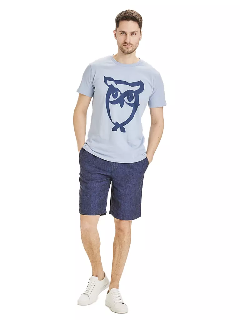 KNOWLEDGE COTTON APPAREL | Leinenshorts Birch | blau