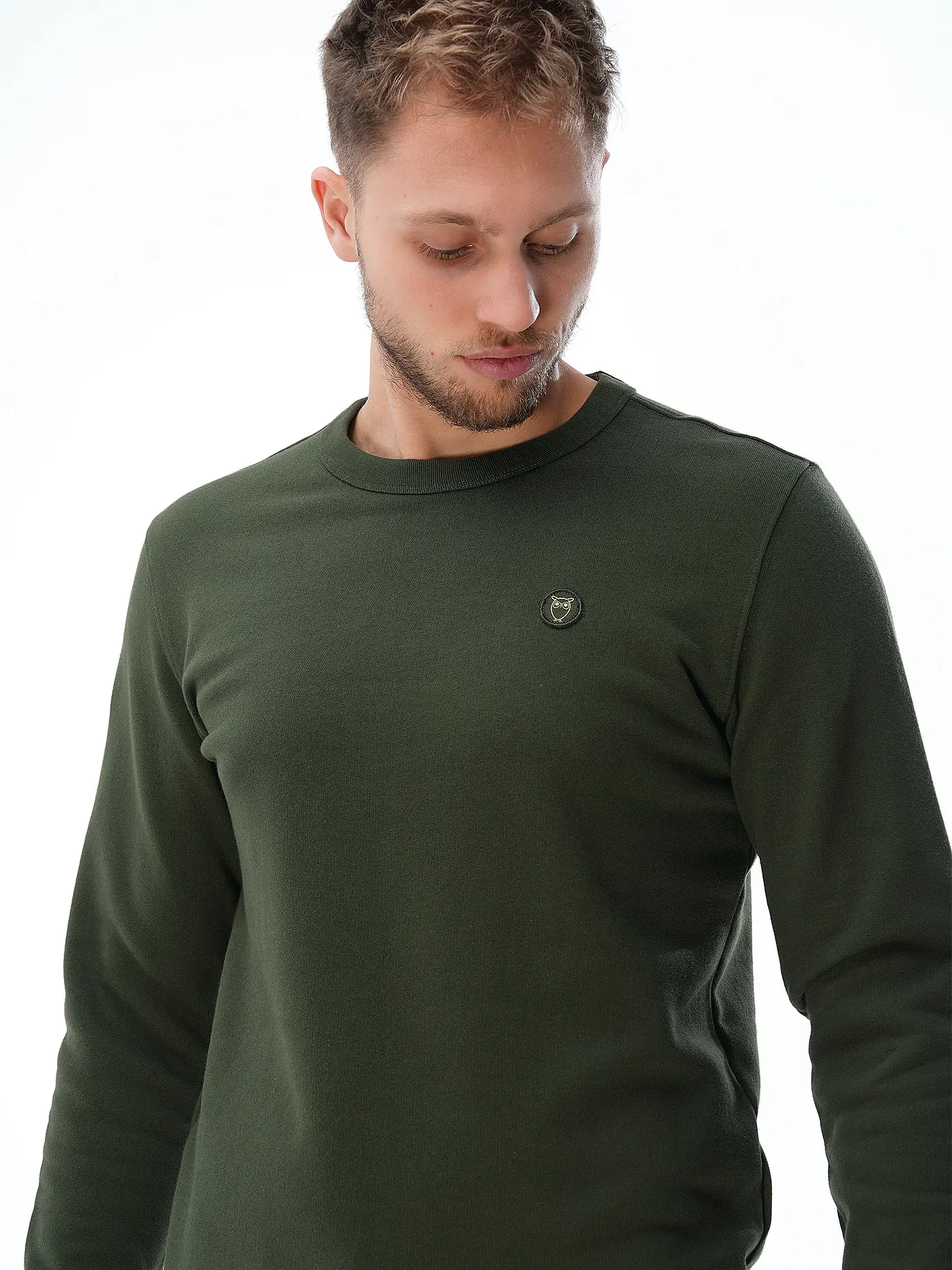 KNOWLEDGE COTTON APPAREL | Sweater ERIK | dunkelgrün