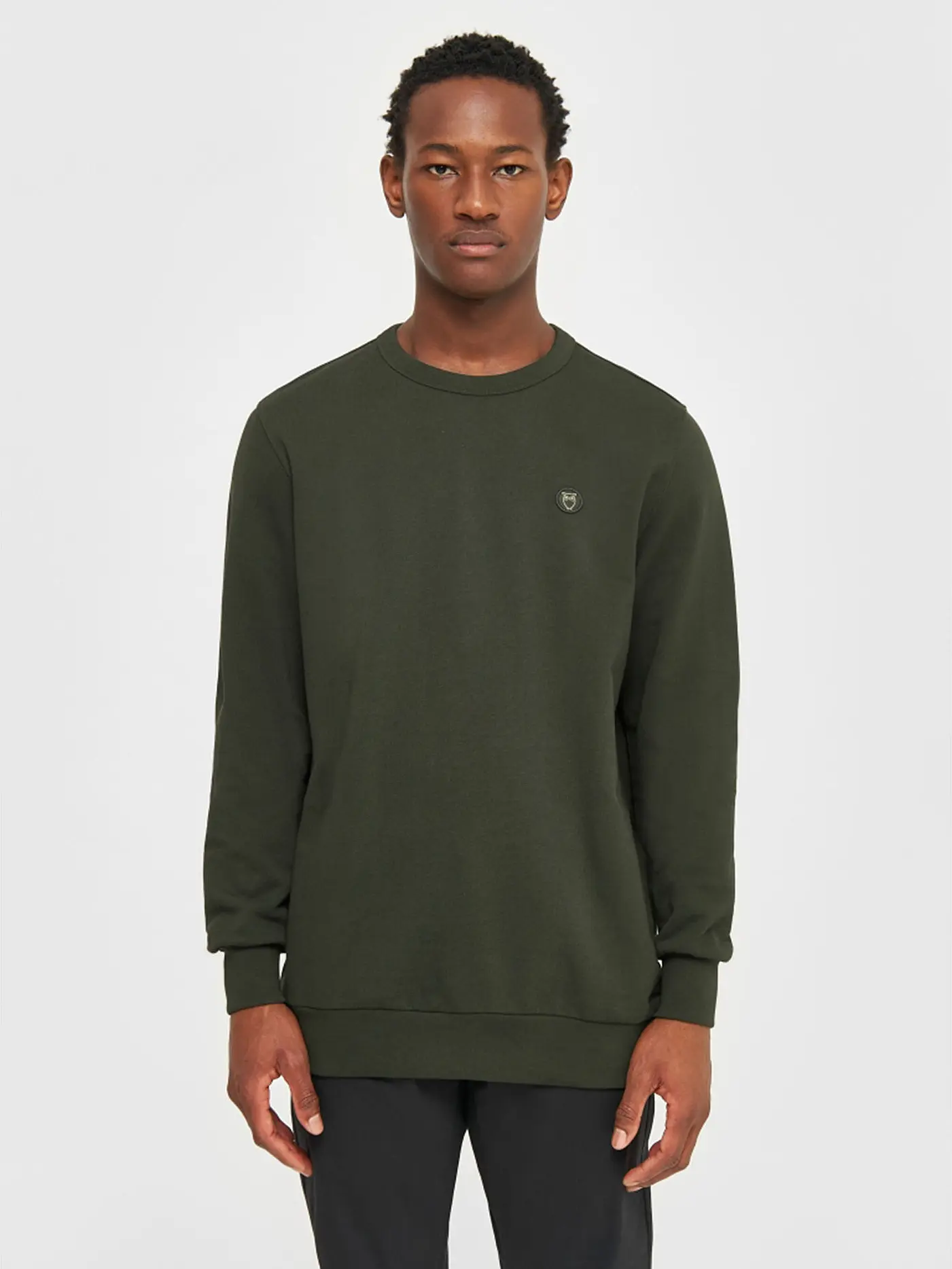 KNOWLEDGE COTTON APPAREL | Sweater ERIK | dunkelgrün