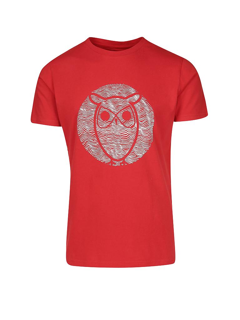 KNOWLEDGE COTTON APPAREL | T-Shirt  | rot