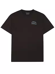 KNOWLEDGE COTTON APPAREL | T-Shirt BACKPRINT CAMP LIFE | braun