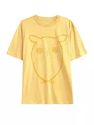 KNOWLEDGE COTTON APPAREL | T-Shirt BIG OWL | gelb