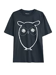 KNOWLEDGE COTTON APPAREL | T-Shirt BIG OWL | blau