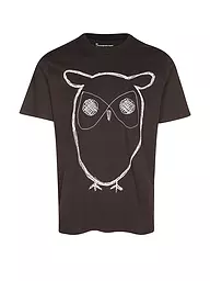 KNOWLEDGE COTTON APPAREL | T-Shirt BIG OWL | braun