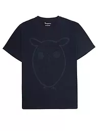 KNOWLEDGE COTTON APPAREL | T-Shirt BIG OWL | dunkelblau