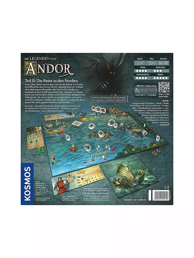 KOSMOS | Brettspiel - Die Legenden von Andor - Teil II Die Reise in den Norden - Erweiterung | keine Farbe