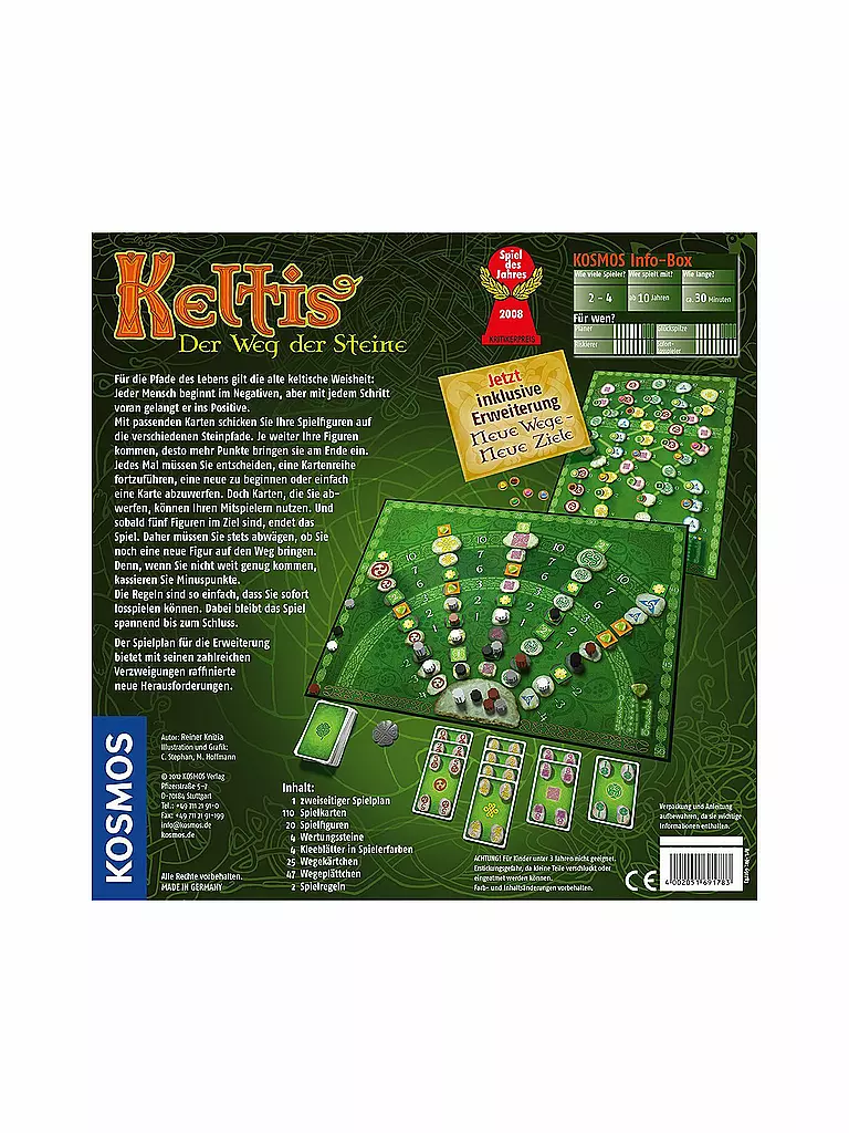 KOSMOS | Brettspiel -Keltis (inkl. Erweiterung)  | keine Farbe