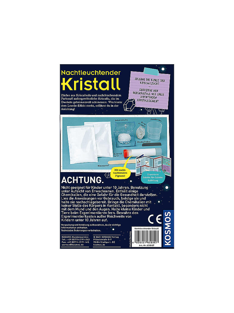 KOSMOS | Nachtleuchtender Kristall | keine Farbe