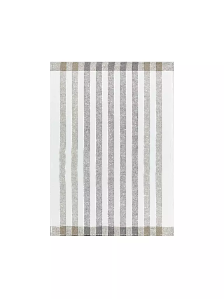 KRACHT | Halbleinen Jacquardtuch 3er Pkg Blockstreifen | rot