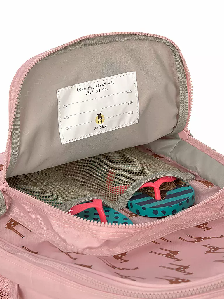 LÄSSIG | Kinderkoffer - Trolley Safari Giraffe | rosa