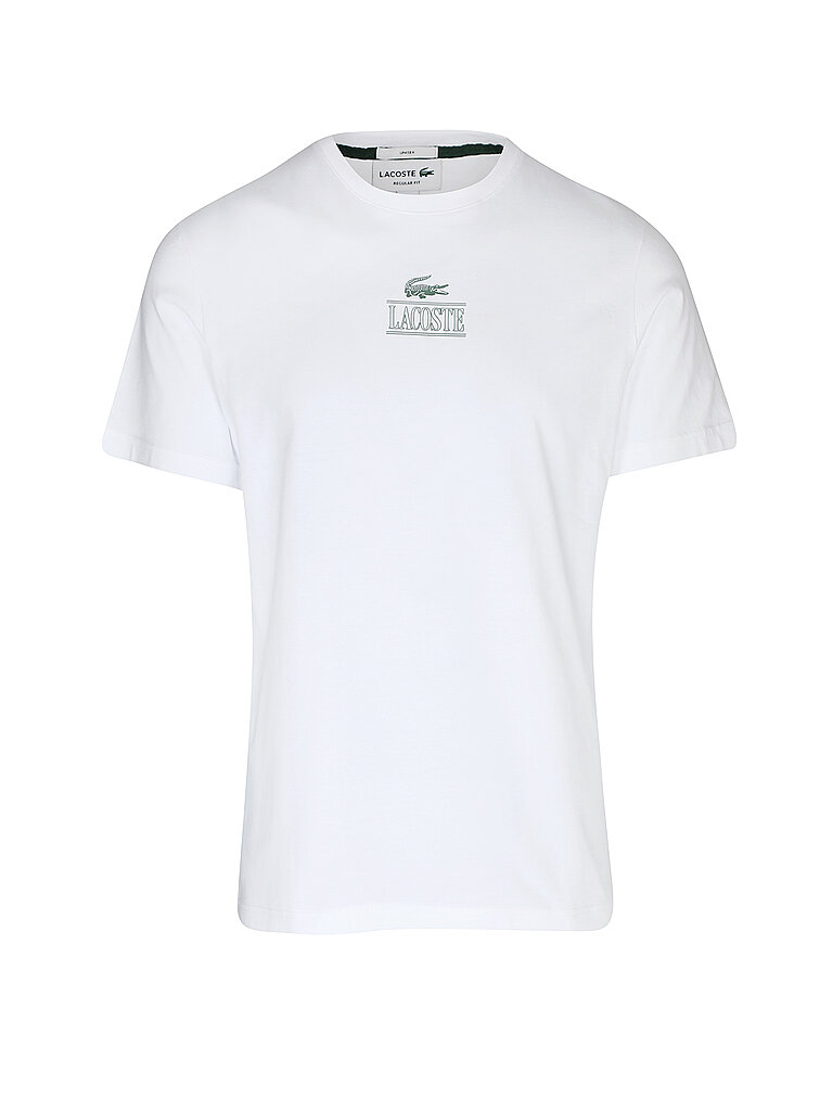 lacoste t-shirt weiss | s