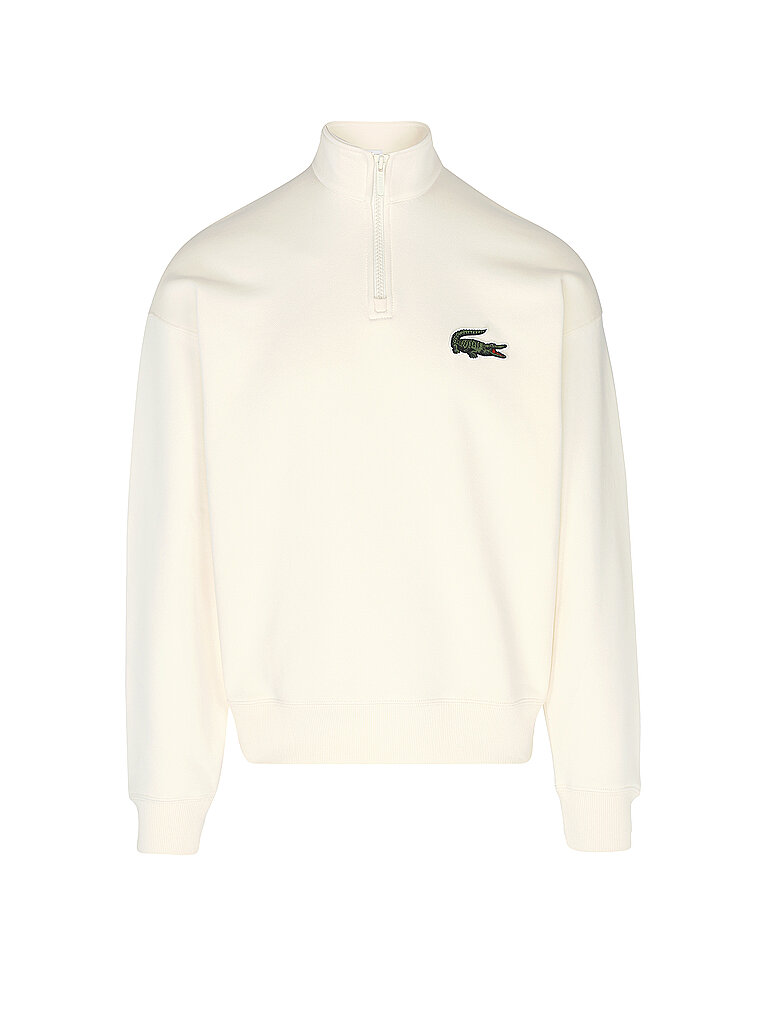 lacoste troyer sweater creme | m