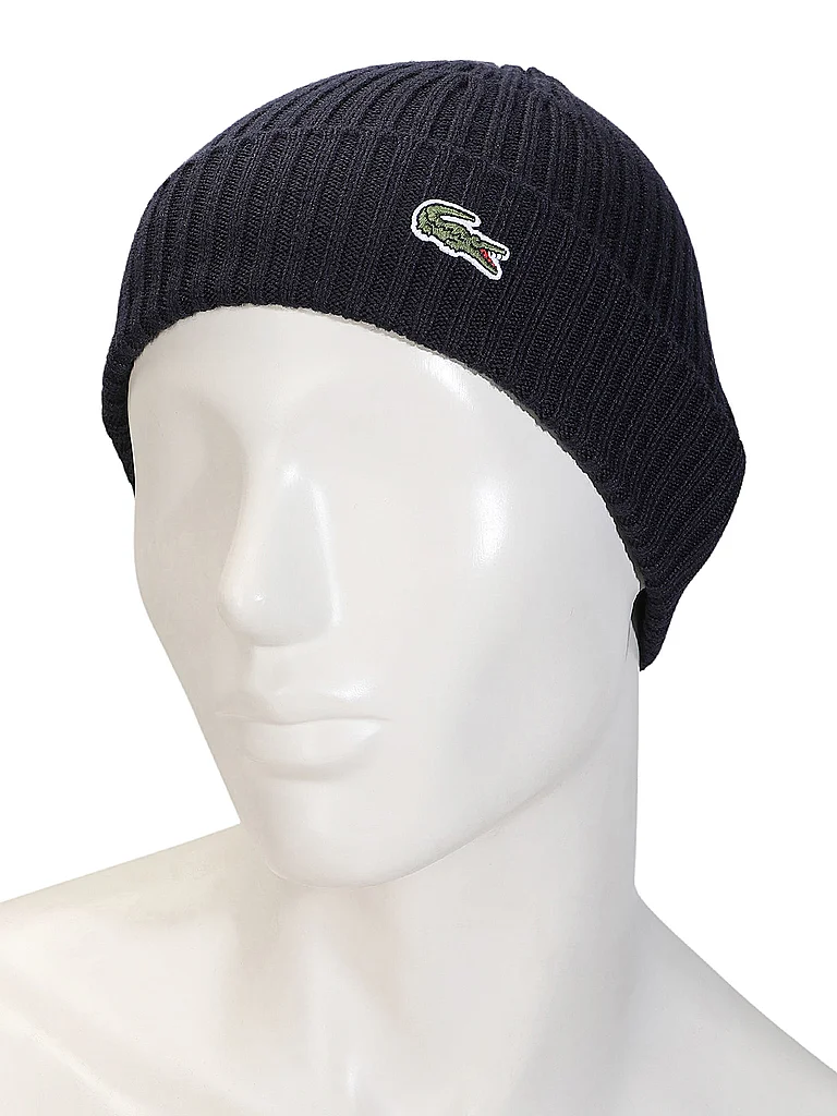 Lacoste Rippen-Strickmütze aus Wolle 3