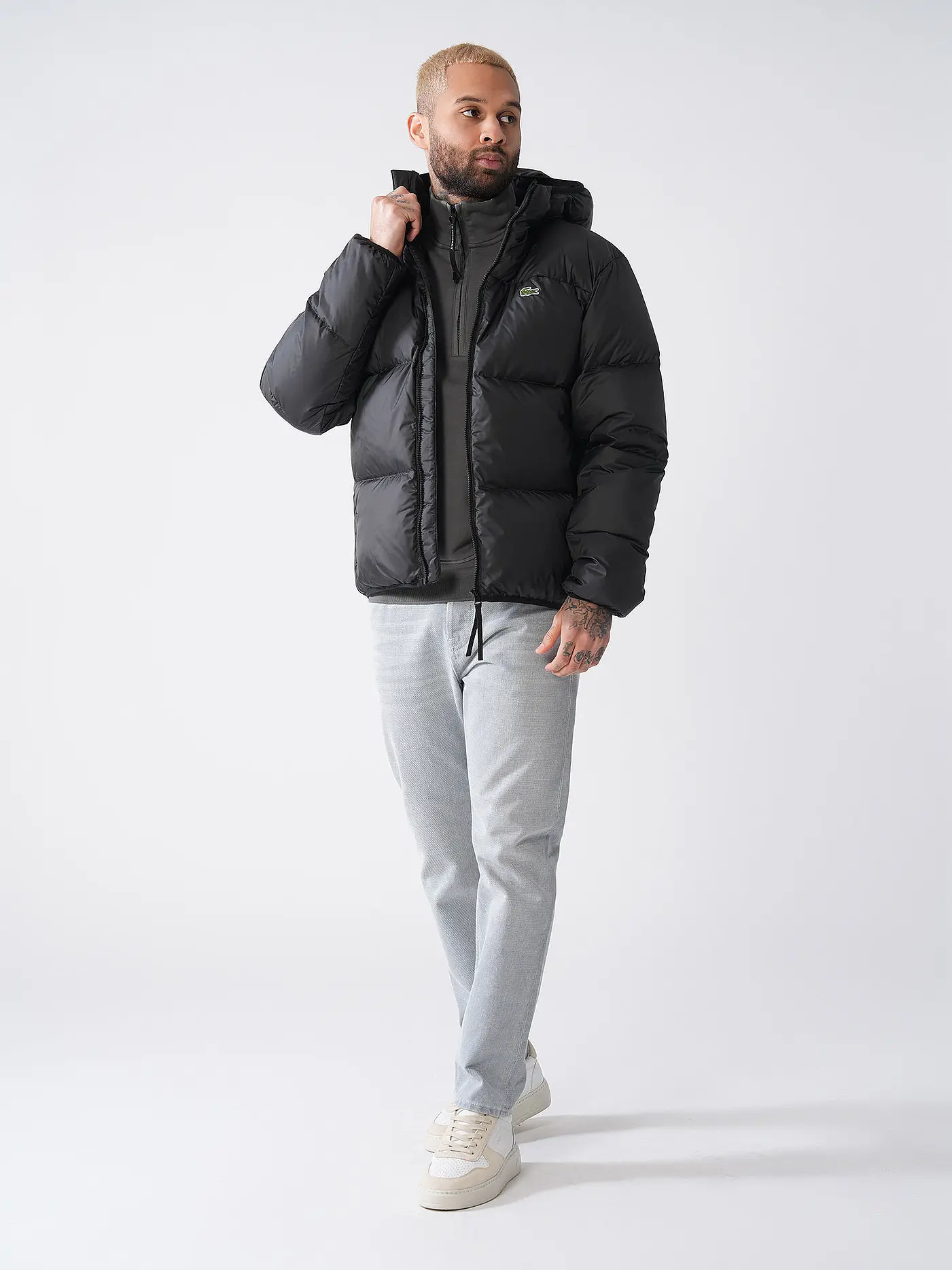 LACOSTE | Daunenjacke  | schwarz