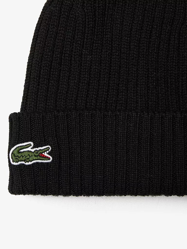 LACOSTE | Mütze - Haube | schwarz