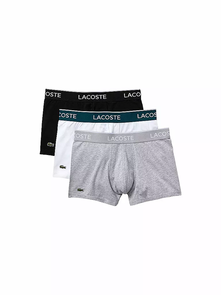 LACOSTE | Pants 3er Pkg weiss black grau | bunt