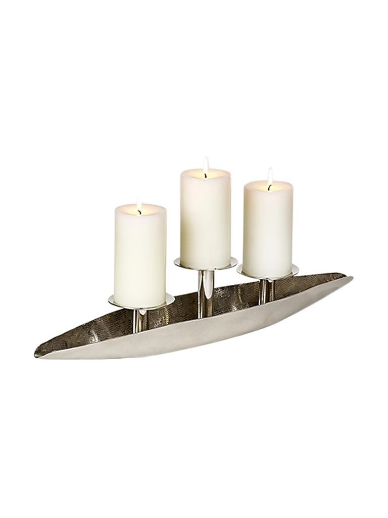 LAMBERT | Schale "Canoo" für 3 Kerzen | silber