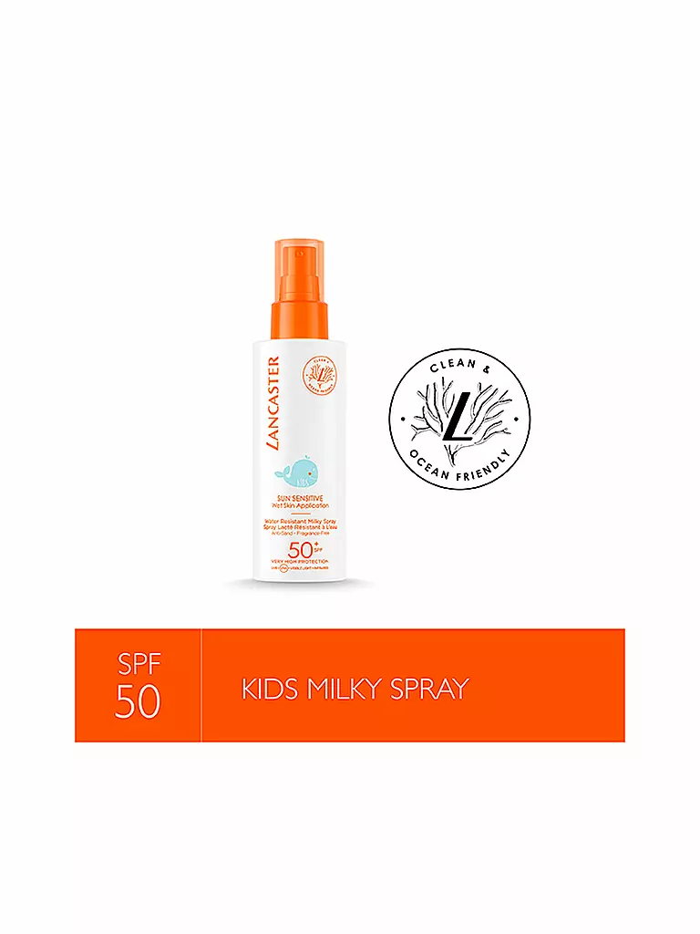 LANCASTER |  Clean Sun Sensitive Kids Milky Spray SPF 50 150ml | keine Farbe