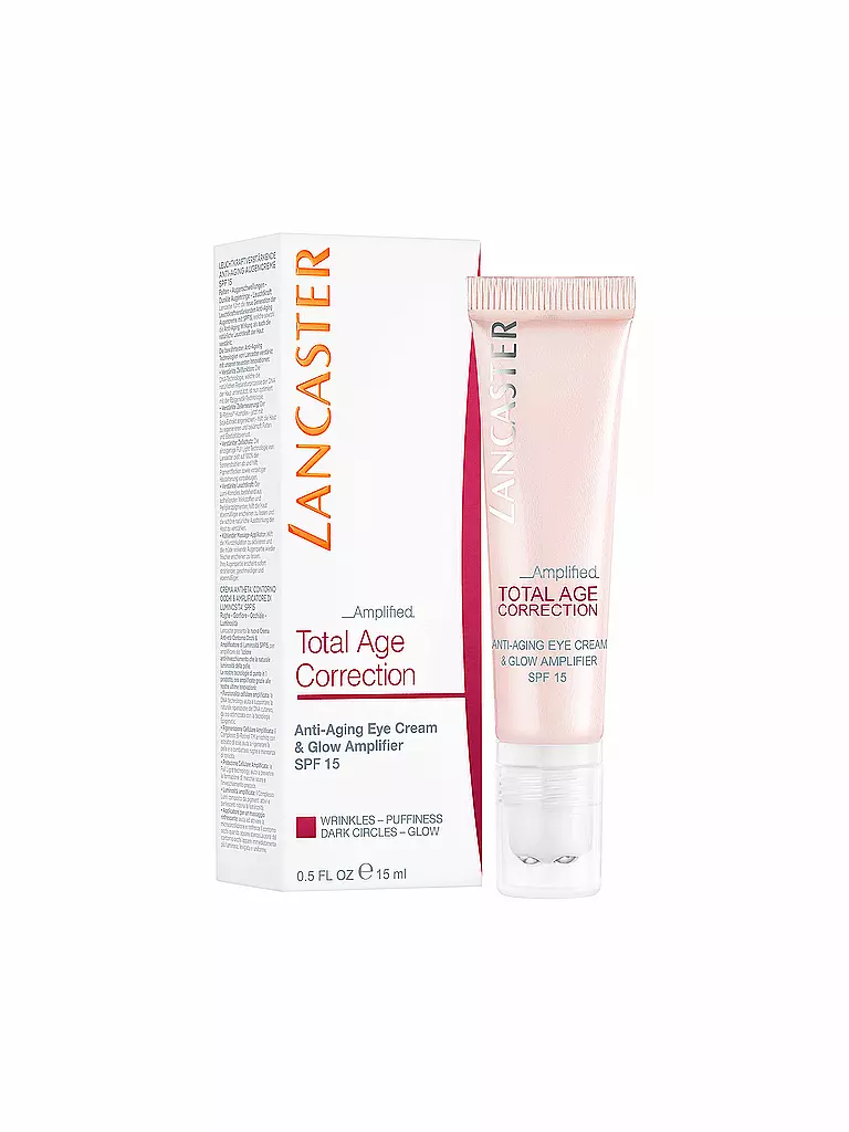 LANCASTER | Total Age Correction Anti Aging Eye Cream & Glow Amplifier SPF15 15ml | keine Farbe