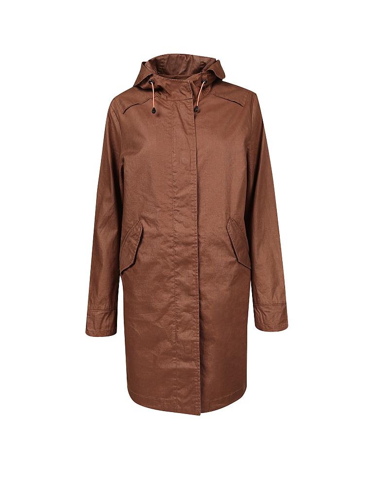 LANGER CHEN | Leinen Parka " Adelaide " | braun