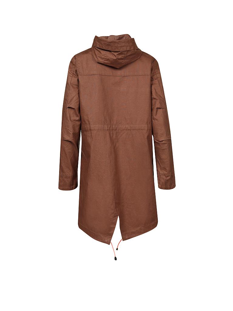 LANGER CHEN | Leinen Parka " Adelaide " | braun